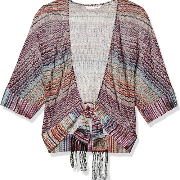 Trina Turk Multicolor Zigzag Cardigan - Picture 4 of 11